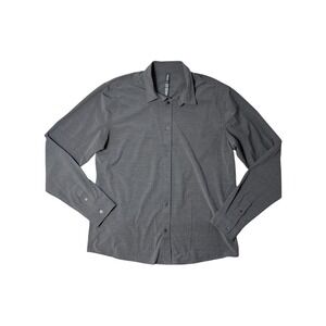 Vuori Bridge Button Down Shirt Mens XL Charcoal Heather Long Sleeve